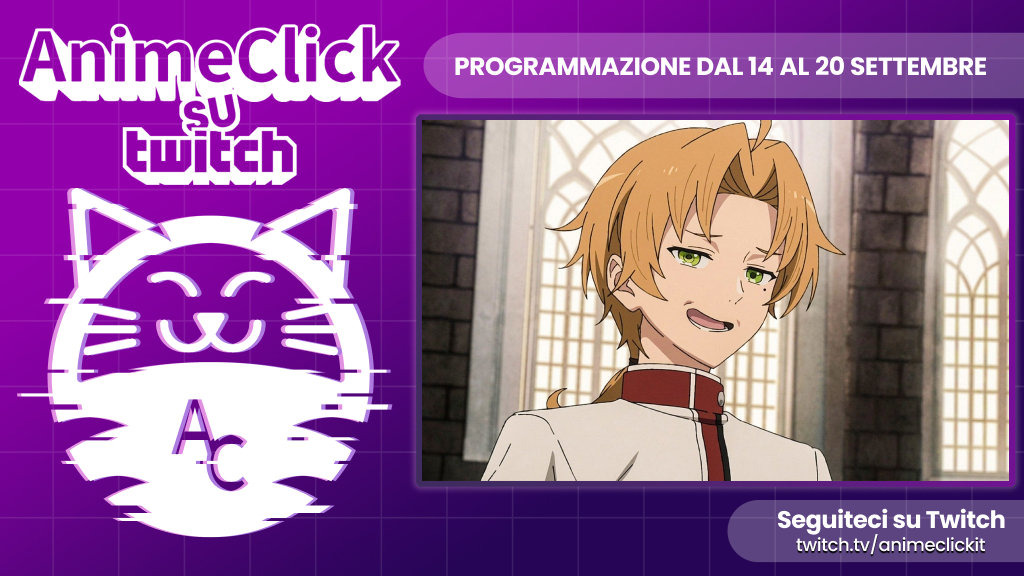 AnimeClick su Twitch: programma dal 14 al 20 settembre - Arriva Ishi Publishing