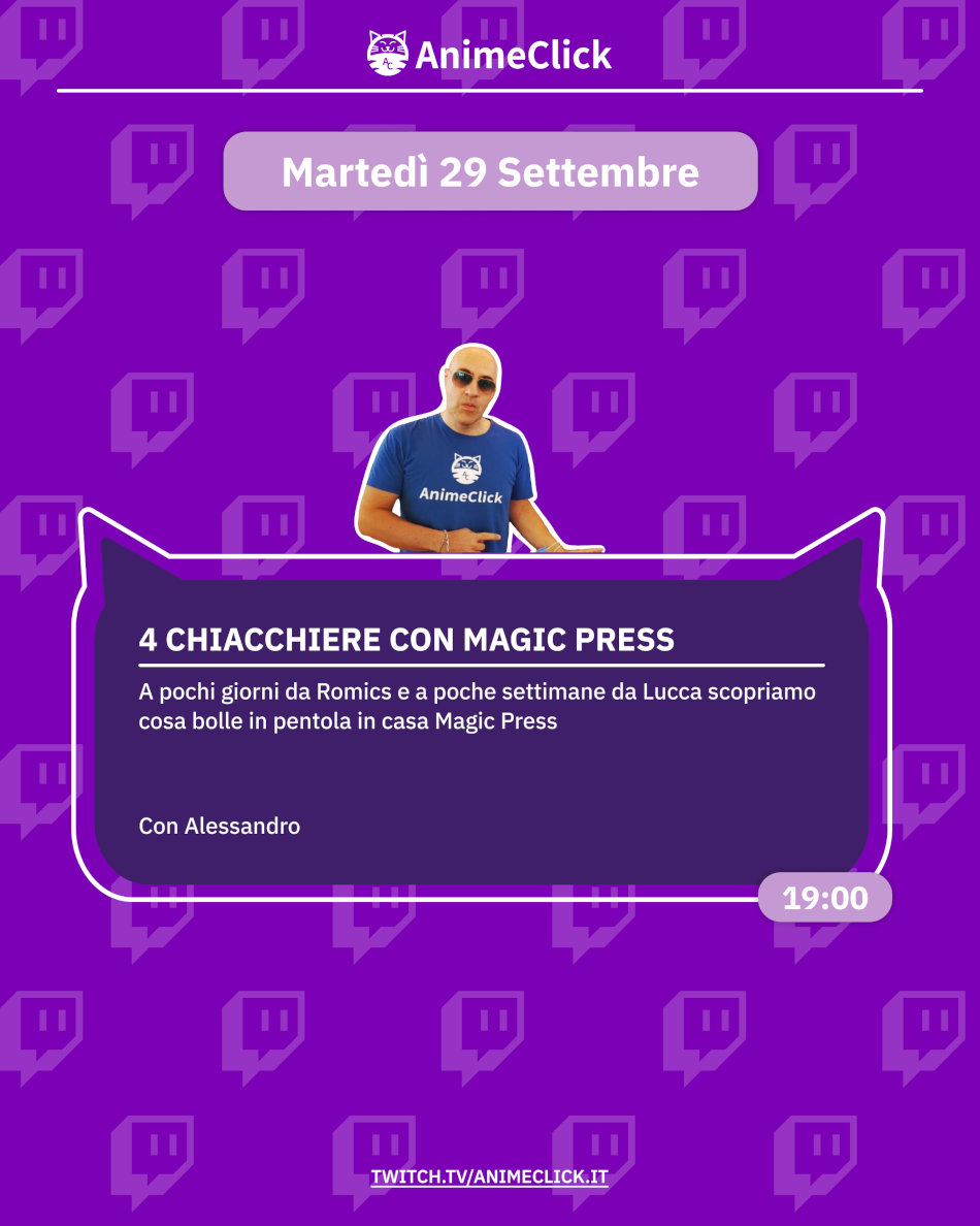AnimeClick su Twitch: programma dal 28 settembre al 4 ottobre
