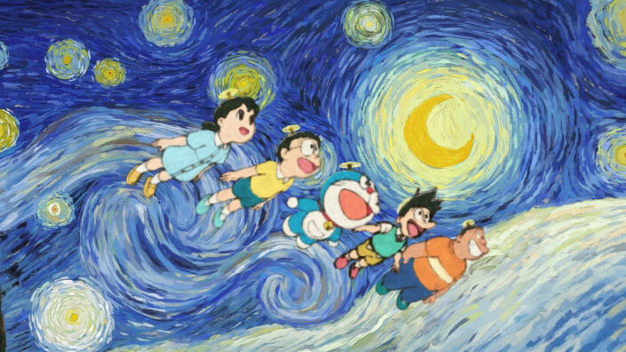 Doraemon: il tema d'apertura del nuovo film si unisce all'arte