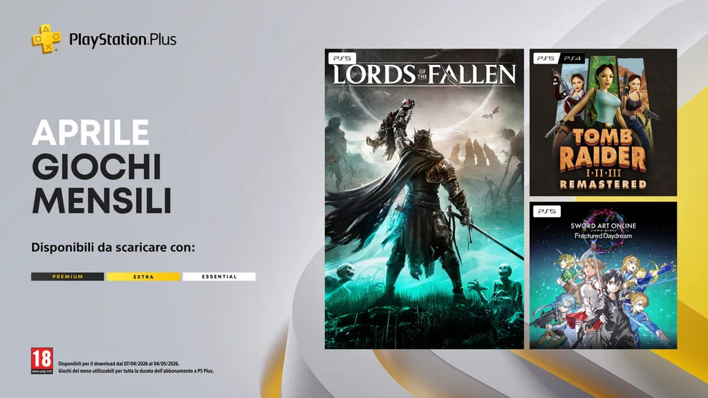 Annunciati i giochi gratuiti di PlayStation Plus di aprile 2026