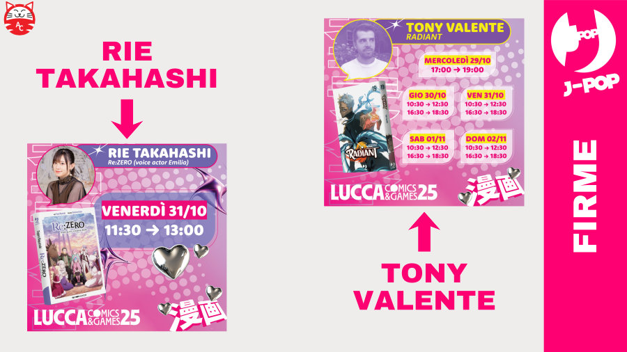 Lucca Comics & Games 2025: il programma di J-POP Manga