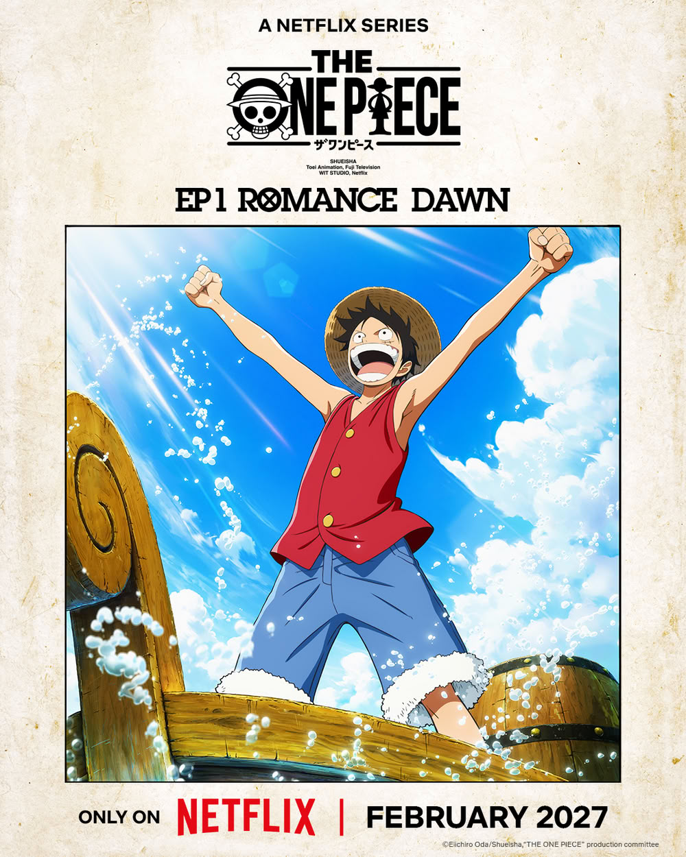 Visual del primo episodi di The One Piece di Netflix in arrivo a febbraio 2027