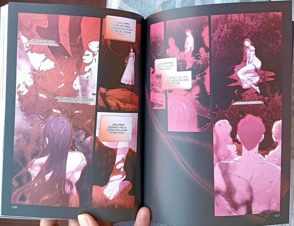 Alcune tavole del volume italiano di The Broken Ring This Marriage Will Fail Anyway