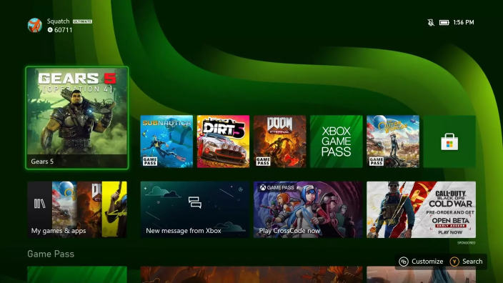 Xbox Series X e S avranno la dashboard dinamica